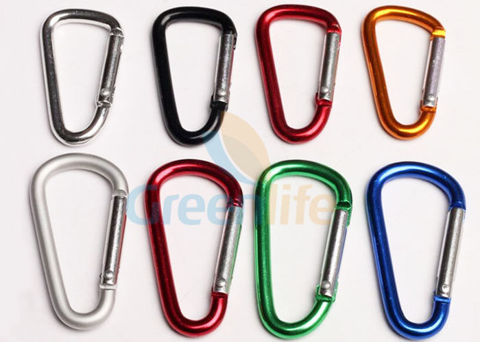 Αντι - χαμένα τυποποιημένα διαφορετικά χρώματα γάντζων Δ συνδετήρων Carabiner μετάλλων για τα κορδόνια