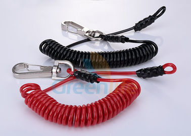 Ασφαλή καυτά μαύρα/κόκκινα κορδόνια 3.5MM συνδετήρων ανοίξεων διατήρησης εργαλείων Protec σκοινί